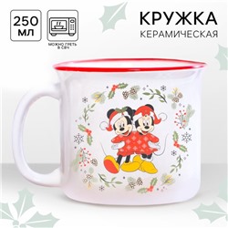 Кружка керамическая новогодняя «С новым годом!» Микки Маус и друзья, 250 мл