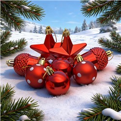 Набор новогодних украшений "Ёлочные сказки" (8шт)