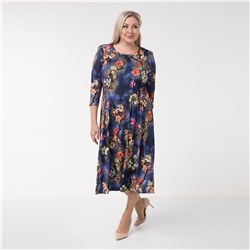 Платье, трикотаж, синий