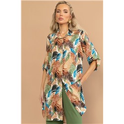 Рубашка Леона (листья/беж)