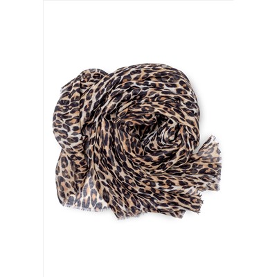 600999 Женский палантин, анималистичный принт