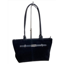 Женская сумка из искусственной замши, цвет черный