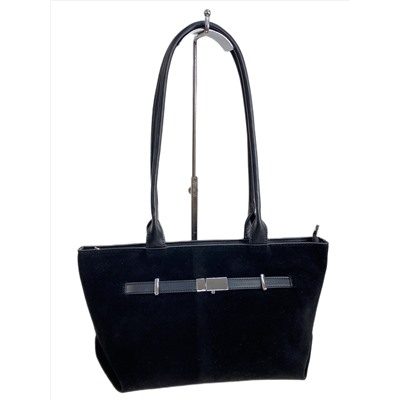 Женская сумка из искусственной замши, цвет черный