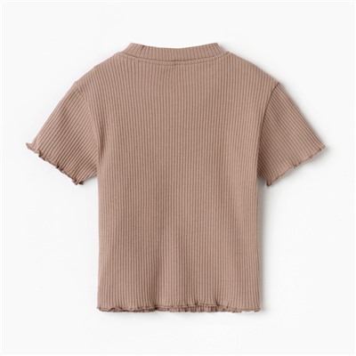 Футболка детская «Крошка Я» Olives, рост 62-68, коричневая