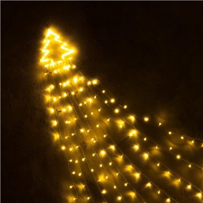 Светодиодная фигура «Ёлка» 3.5 м, пластик, 9 нитей, 31 В, свечение тёплое белое