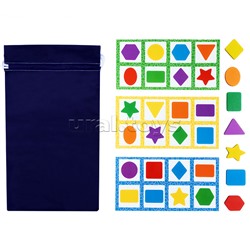 Лото с деревянными фишками "Цвета и формы" (деревянная коробка)