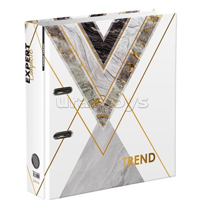 Регистратор с ламинированной обложкой "Wood&Stone" 75 мм Trend A4 арочный механизм, мрамор