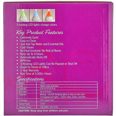 Now Foods, ультразвуковой диффузор масла, 1 шт.