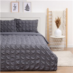 Постельное бельё 1.5-спальное LoveLife Texture dark gray, микрофибра