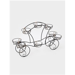 Подставка для цветов «Карета», d=16 см, цвет чёрный