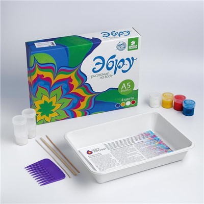 Рисование на воде: эбру, 4 цвета