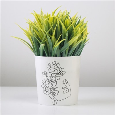 Кашпо для цветов «Силуэт», 1.6 л, d=14 см, h=14 см, пластиковое