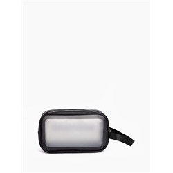 Косметичка WashBag, для бассейна, на молнии, с ручкой, чёрная