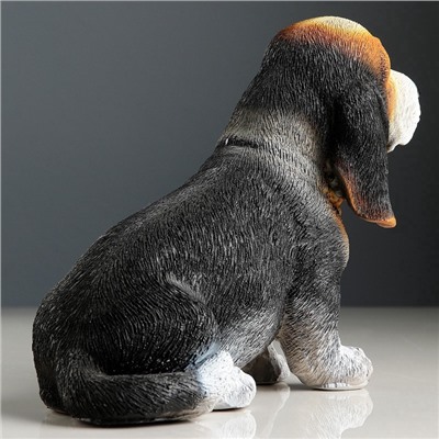 Садовая фигура из полистоуна «Щенок бассет хаунда », 16×25×13 см