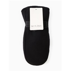 Варежки флисовые зимние мужские, размер 25 см, чёрные