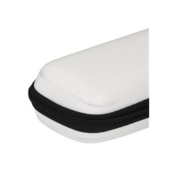 УЦЕНКА Футляр для очков Кожа, 16×6×7 см, на молнии, белый