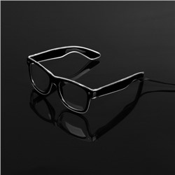 Светодиодные очки «Классика», 14.5×5.2×14 см, батарейки ААx2 (нет в комплекте), 3 режима, свечение белое