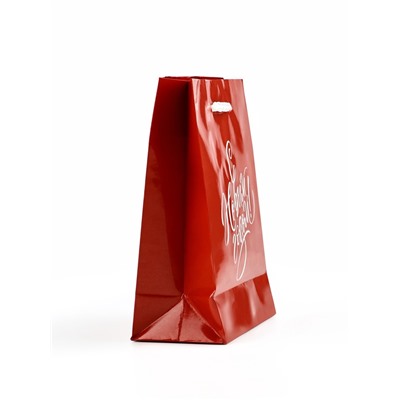 Пакет подарочный новогодний ламинированный «С Новым годом», S 15×12×5.5 см