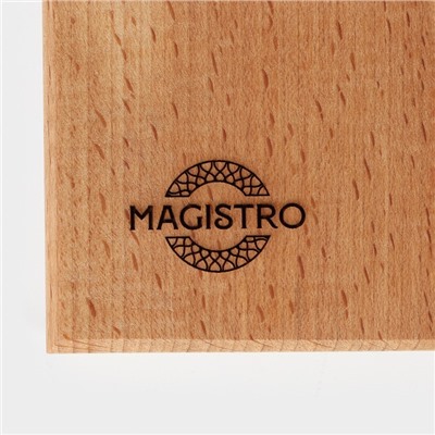 Доска разделочная деревянная Magistro, 40×20×2.2 см, цельный массив бука