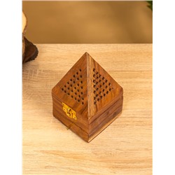 Подставка под благовония в форме пирамиды «Джали», 9×9×15.5 см, дерево шишам