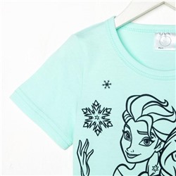 Футболка для девочки KAFTAN «Принцессы», бирюзовый, размер 30, рост 98-104 см