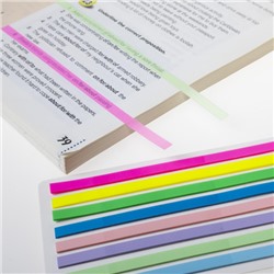 Закладки-текстовыделители с клеевым краем 135х5мм 8цв.х20шт "NEON.MIX" пластик,европодв. 090308 Хатбер