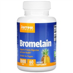 Jarrow Formulas, бромелаин, 1000 GDU, 60 таблеток