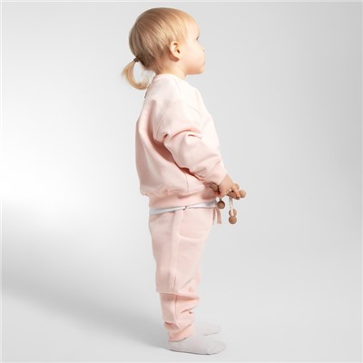 Толстовка детская MINAKU: Basic Line BABY, рост 68-74 см, пудрово-розовая