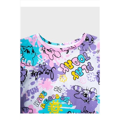 Фуфайка трикотажная для девочек (футболка) PLAYTODAY, 1240264