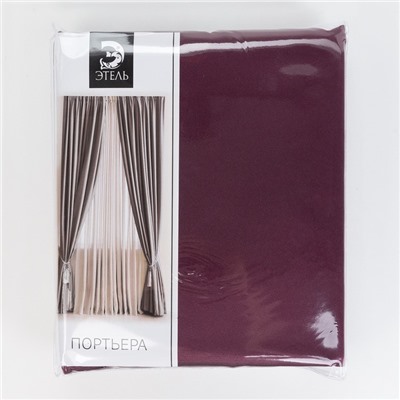 Штора блэкаут портьерная «Этель», 130×300 см, цвет сливовый