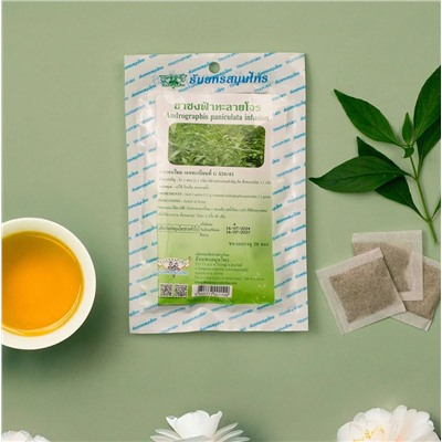 Фиточай от гриппа и простуды Фа Талай Джон, 20 пакетиков. Thanyaporn, Таиланд