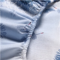 Простыня на резинке 2-спальная «Этель. Одуванчики», 180×200+25, бязь