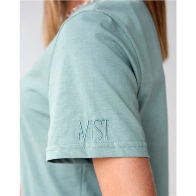 Футболка женская MIST basic, размер 40-42, серо-зелёная