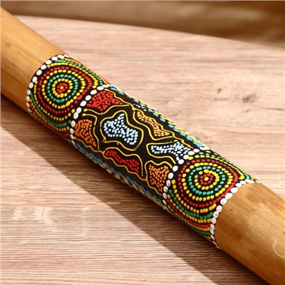 Сувенирный музыкальный инструмент «Посох дождя с голубыми узорами» 50×5×5 см МИКС