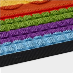 Коврик придверный Доляна Welcome, влаговпитывающий, с окантовкой, 40×60 см, цвет МИКС