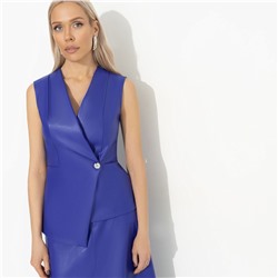 Жилет приталенного силуэта, Откровенно стильная (синий)