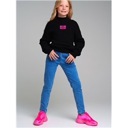 Брюки текстильные джинсовые для девочек