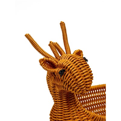 Корзина плетёная для хранения «Олень», 30×23×30 см, пластиковая, коричневая