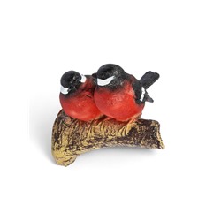 Садовая фигура из полистоуна «Снегири на ветке», подвесная, 15×12×12 см