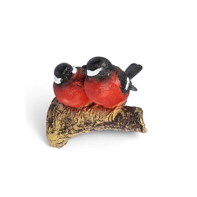 Садовая фигура из полистоуна «Снегири на ветке», подвесная, 15×12×12 см