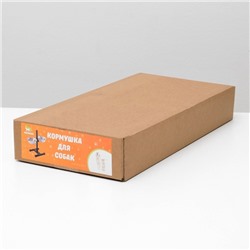 Подставка с мисками, 2×500 мл, высота 30 см, разборная, чёрная