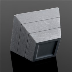 Кашпо пластиковое для цветов «Дощатое», 250 мл, цвет серый