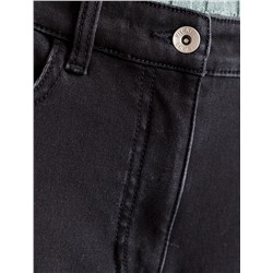 Джинсы-трубы из эластичного денима на флисе