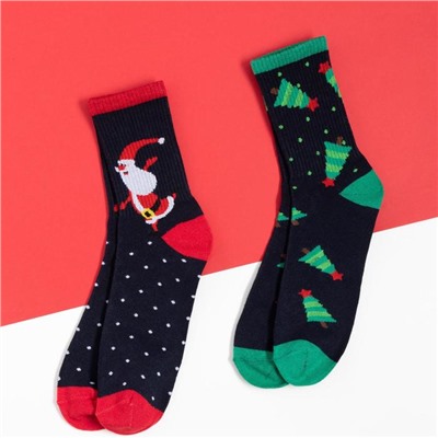 Носки мужские новогодние Chill размер 41-44, набор 2 пары