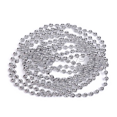 Бусы новогодние серебро (2,7м)