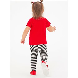 Комплект детский трикотажный для девочек: фуфайка (футболка), брюки (легинсы)