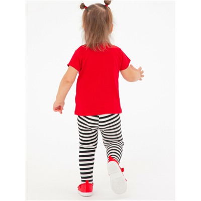 Комплект детский трикотажный для девочек: фуфайка (футболка), брюки (легинсы)