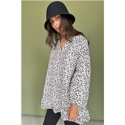 Блузка  NATURE099/01/Белый, розовый