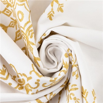 Скатерть новогодняя «Этель. Золотые снежинки», 149×300 ±3 см, 100% хлопок, 190 г/м²