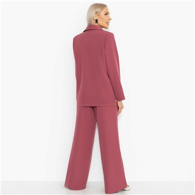 Брючный костюм элегантный, Серьезный стиль (2 в 1, малиновый десерт)